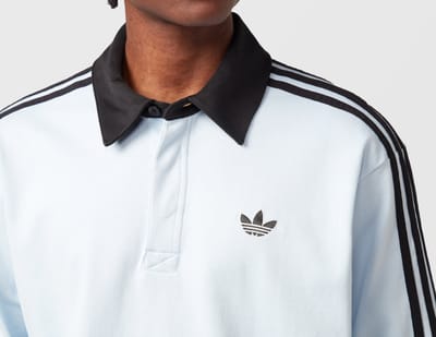 adidas Originals 3-Stripes Rugby Long Sleeve Polo Shirt