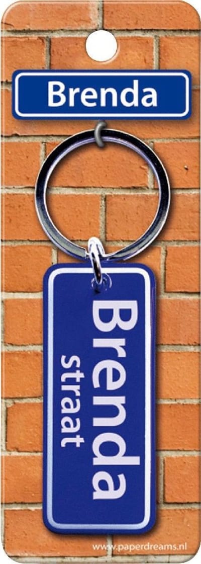 Paper Dreams Sleutelhanger Brenda Straat 9 X 3 Cm Staal Blauw