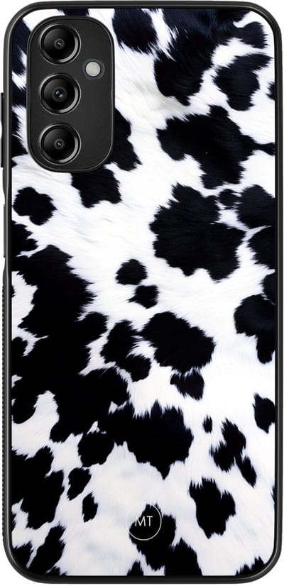 Hoesje geschikt voor Samsung Galaxy A14 5G - Koeienprint - TPU Hard Case Backcover - Zwart, Wit - Mooie Telefoonhoesjes