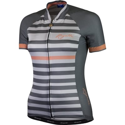 Rogelli Ispira Fietsshirt - Dames - Maat XS - Lange mouwen - Grijs/Koraal