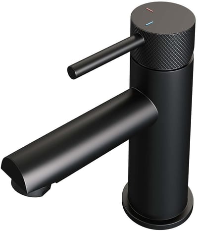 Brauer Black Carving Lage Opbouw Wastafelmengkraan Model A Mat Zwart