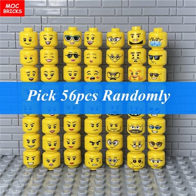 Pakket MOC Bakstenen Figuur Gezicht Jongen en Meisje Hoofd Expressie DIY Educatief Bouwstenen Speelgoed Ideaal Voor Kinderen Cadeaus