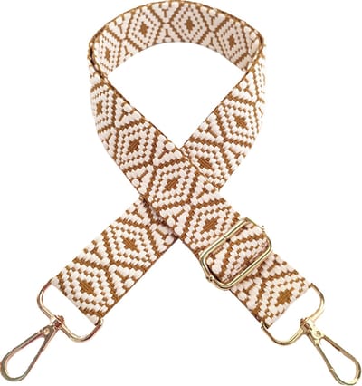 Bag Strap / Tas Riem Boho | Oker/Creme | 130 cm x 3,8 cm | Tashengsel / Schouderriem | Fashion Favorite