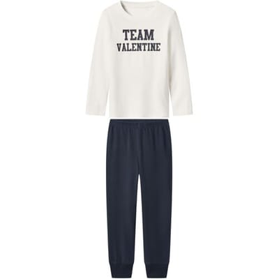 lupilu Kinder pyjama (Wit/donkerblauw, 98/104)