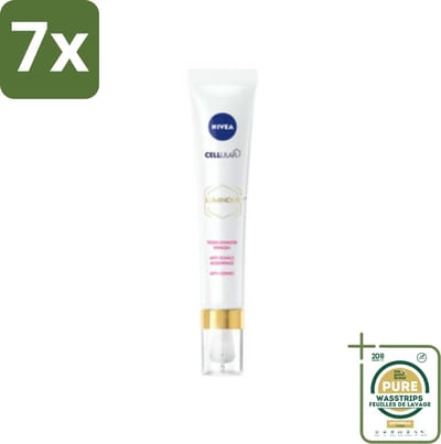 7 x NIVEA - Oogcrème - CELLular LUMINOUS630 - Tegen donkere kringen, wallen & rimpels - Voor alle huidtypen - Met Hyaluronzuur & Cafeïne - 15 ml - Grootverpakking - Oogcrème - Donkere Kringen - Wallen - Rimpels - Oogcontour