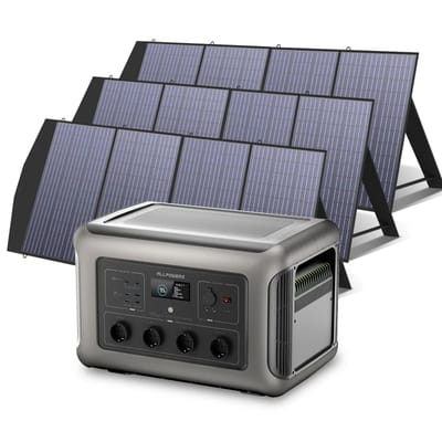 ALLPOWERS Zonnegeneratorset 3500W (R3500 + SP033 200W zonnepaneel) - R3500 + 3 stuks SP033 200W zonnepaneel