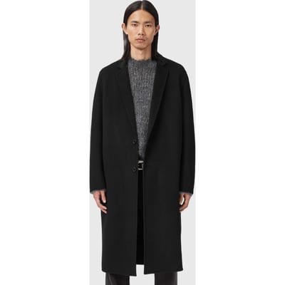 AllSaints Brax Coat Black Taglia: 36 | Cappotti monopetto Outlet | Uomo | Nero