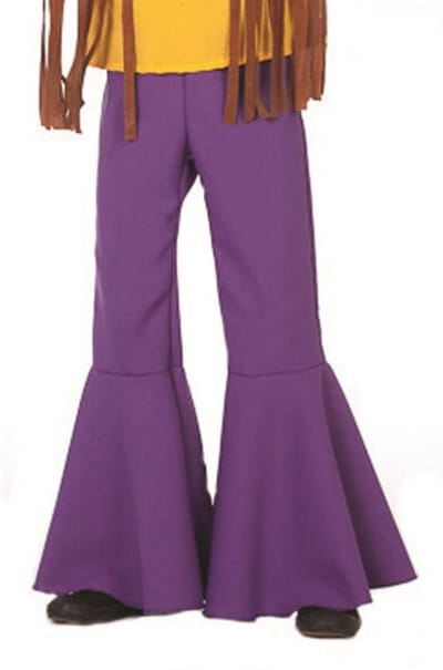 Hippiebroek bi-stretch kind paars - Maat 128