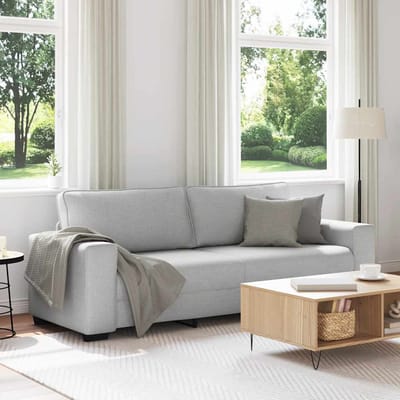vidaXL - 3-zitsbank - Wolkengrijs - 220x77x82 - cm - Stof