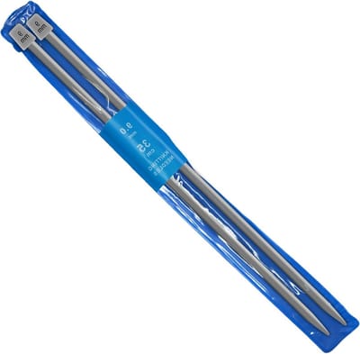 Set van 2 Lange 35cm Breinaalden van Aluminium voor Handgemaakt Breien en DIY Projecten - Ideaal voor Truien en Weven (9mm)