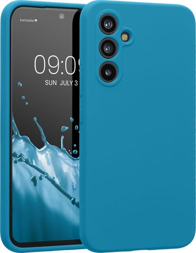 kwmobile telefoonhoesje geschikt voor Samsung Galaxy A54 5G - TPU backcover met siliconen coating - Smartphone case in Caribisch blauw