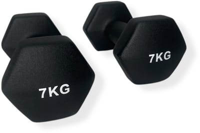 Padisport - Dumbells 7 Kg - Halter - Gewichten Set Halters - Gewichten 7 Kg - Zwart - Gewichten - Dumbells Set