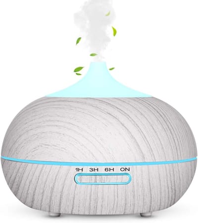 Aroma diffuser luchtbevochtiger 300ml - 7 LED kleuren - 3 timer instellingen - ultrasoon - wit