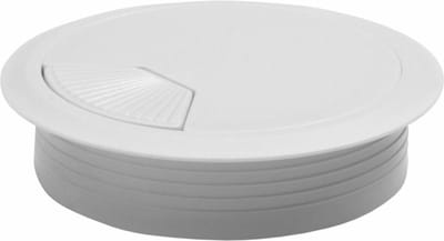 AMIG Kabeldoorvoer - kunststof dop met opening - Dia 60 mm x H20 mm - wit - afsluitdoppen voor bureaus