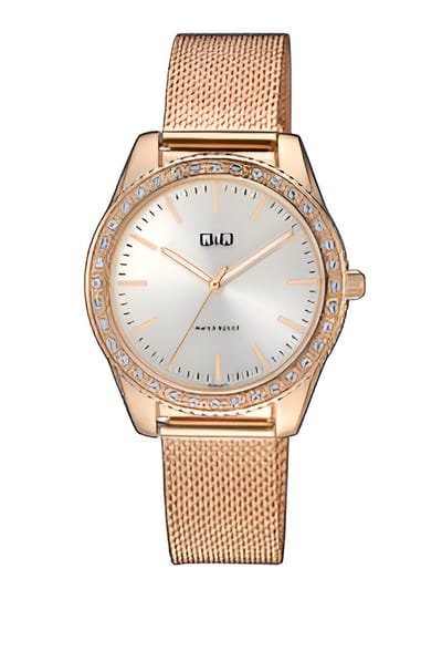 Q&Q QZ59J011Y - Horloge - Analoog - Vrouwen - Dames - Stalen band - Rond - Metaal