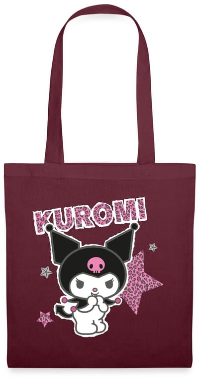 Kuromi Met Letters En Sterren In Leeuwstijl Tas Van Stof Schoudertas