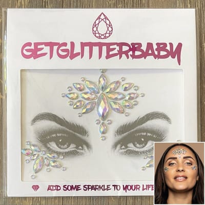 GetGlitterBaby® - Glitter Face Jewels / Festival Glitters / Strass Glitter Steentjes / Plak Diamantjes voor Gezicht / Rhinestones - Zilver / Diamond