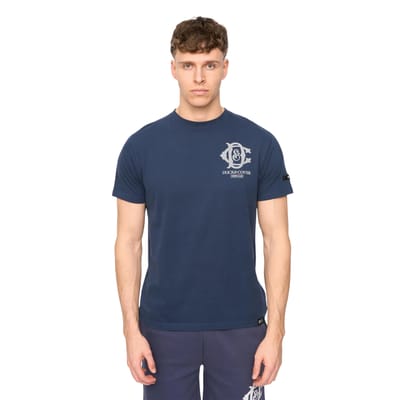 Duck and Cover Heren Randolph Logo Casual T-shirt (Marine)