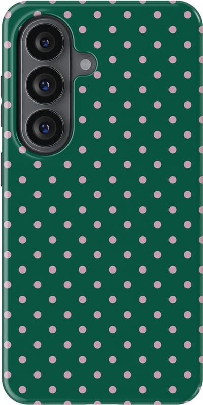 Polka Dots Hoesje Samsung Galaxy S26 | Geschikt Voor Mag | Stippen Design Backcover Samsung Galaxy S26 Forest Blush
