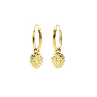 Karma Oorhangers Jungle Leaf Goud