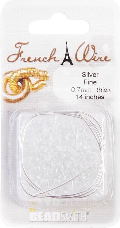 Beadsmith French Wire 0.7 mm Fijn (Zilver) 35 cm
