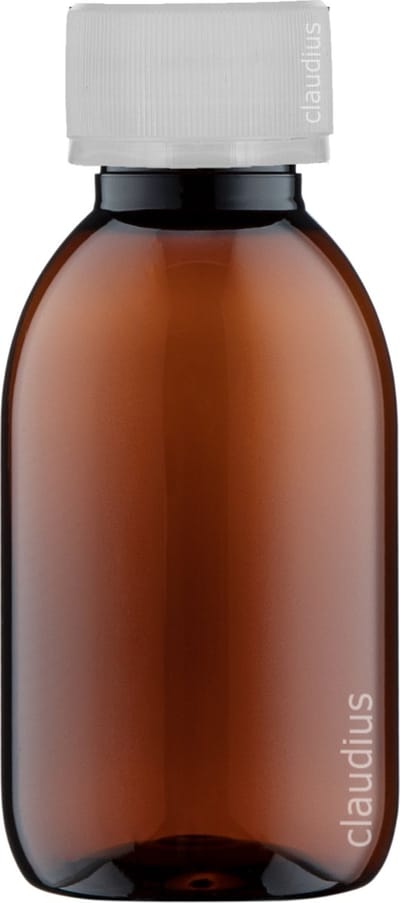 Lege Plastic Fles 125 ml PET Amber bruin - met verzegeldop - set van 10 stuks - navulbaar - leeg