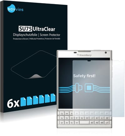 Savvies - Screenprotector voor BlackBerry Passport - Folie Beschermfolie transparant 6 Stuks