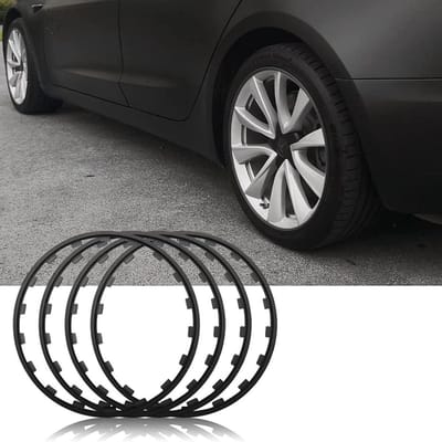 Velg Beschermers - Wielrand Trim - Auto Beschermen - Anti-Collision Ontwerp - Set Van 4 - Zwart