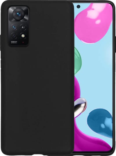 Hoesje - Geschikt voor Xiaomi Redmi Note 11s - Sterk & Shockproof - Hoes Cover - Siliconen Case - Telefoonhoesjes - Zwart