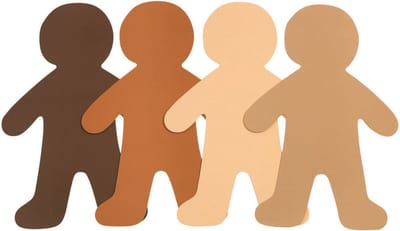 Colorations - Grote Mensen Vormen karton knutselset 24 stuks multicultureel.