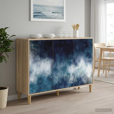 vidaXL - Dressoir - RAALTE - Sonoma - 102 - x - 33 - x - 75 - cm - Bewerkt - hout