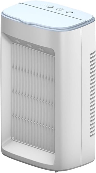 Draagbare Air Cooler - Persoonlijke Ventilator - Bureau Verkoeling - Compact Ontwerp - 144x103.5x234mm - Wit