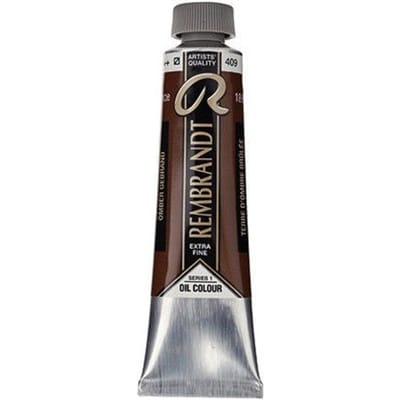 Peinture à l'huile - Rembrandt - Burnt Umber - 40ml - Couleur intense - Résistance à la lumière terre d’ombre brûlée