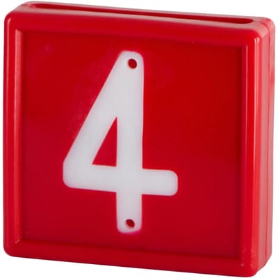 Genummerde markeerkraag om op de armband te schuiven Kerbl N°4 (x10)