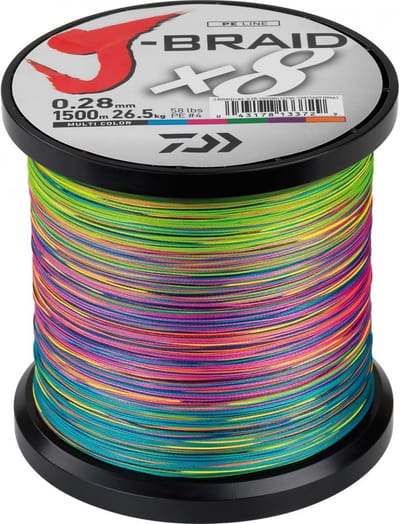 Sterke 8-voudig gevlochten vislijn, 0.06mm, 1500m multi color