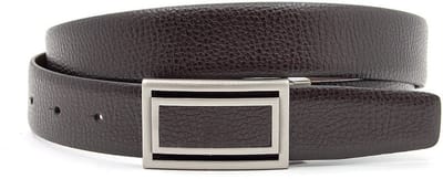 Luxe bruine pantalon riem met blinde sluiting - Heren riem - 3 cm breed - Leer - Jeans riem - Verstelbaar - Maat 90