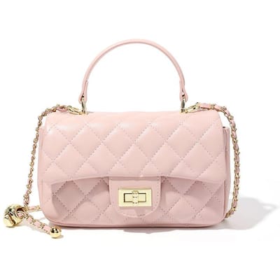 Echt Lederen Dames Tas Nieuwe High-End Dames Schoudertas Modieuze Kleine Geur Kettingtas Handtas Crossbody Tas white