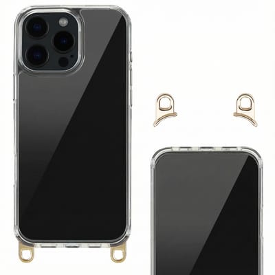 Selencia Hoesje met Afneembare Haakjes voor Koord - Geschikt voor Apple iPhone 16 Pro Max