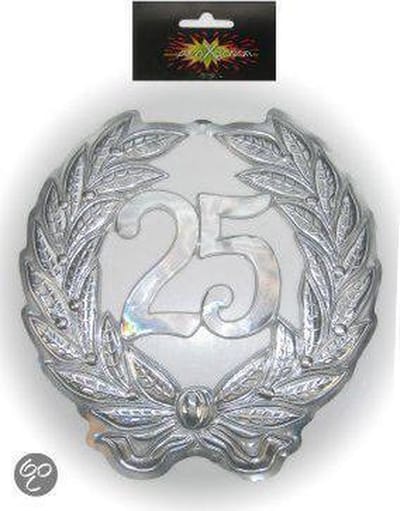 Jubileumkrans 25 jaar plastic 40 cm.