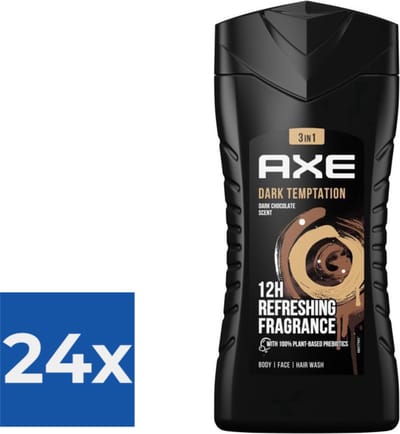 Axe Shower Gel 250ml dark temptation - Voordeelverpakking 24 stuks