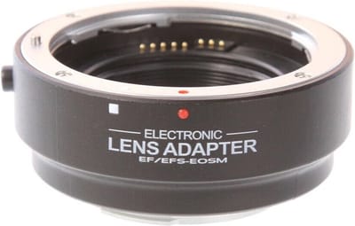 TFoto EF/EF-S - EOS-M autofocus lens mount adapter - Canon EOS EF lens op Canon EOS-M camera