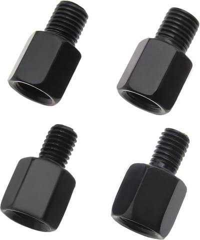 4x Motorfiets Spiegel Verhoger Adapter voor Extra Zichtbaarheid Geschikt M10 naar M8/10 Schroefdraad