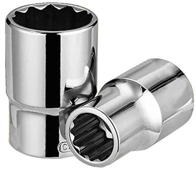 Dailygoods- Moersleutel 1/2 Inch - Metrische Dopsleutelset - 12-punts Stopcontacten - Chroom Vanadium Staal - Compacte Handvat - Zilver - Dopsleutel