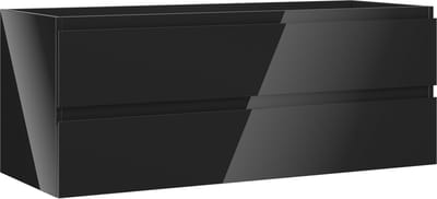 Mexen Orio badkamerkastje onder de wastafel 120 cm, 2 lades, zwart glans - 91A10-12047-2-BFF70