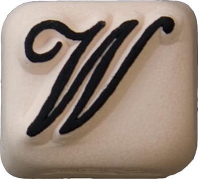 LaDot Tattoo Stempel Steen - S125W - Small - Letter W - Nep Tattoo - Black Tattoo - Kinderen en Volwassenen
