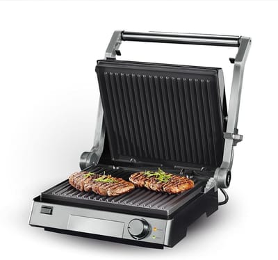 Contactgrill en Tosti-ijzer met Hoge Grillkracht en Roestvrijstalen Behuizing