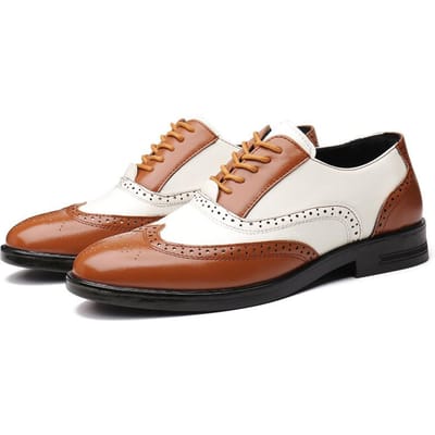Lente en zomer heren zakelijke formele kleding casual leren schoenen brogue gesneden leren schoenen Koreaanse versie plus size mode all-match herenschoenen 46