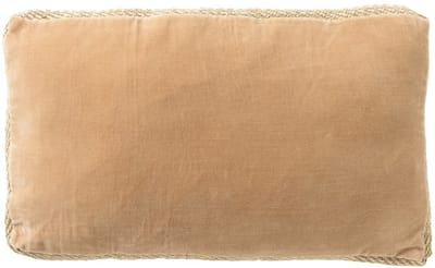 Dutch Decor MANOE - sierkussen 30x50 cm - effen kleur - jute rand - Semolina - beige - Inclusief binnenkussen - Luxe kussens voor woonkamer & bank
