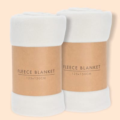 Dailygoods- Fleecedeken Set van 2 - 125 x 150 cm - Lichtgewicht - Onderhoudsvriendelijk - Waterdicht - Anti-pilling Afwerking - Deken