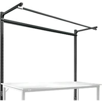 Opbouwframe met giek, Basistafel STANDAARD werktafel/werkbank UNIVERSAL/PROFI, 2000 mm, antraciet